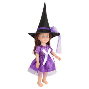 MSYO Robe de sorcière d'Halloween pour poupée mini mode de 18 pouces, chapeau, jouet doux unisexe pour cosplay, tenue de cérémonie, poupée à l'échelle 1:8 - Product Image 2