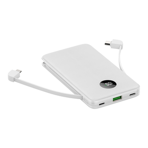 Nouvelle batterie externe portable ultra-fine 10000 mAh avec charge rapide, écran LED <span class=keywords><strong>et</strong></span> câble intégré pour téléphone, alimentation PD 22,5 W - Product Image 6