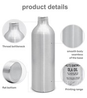 Bouteilles de parfum en aluminium personnalisées écologiques de 50ml 100ml pulvérisateur à pompe homme femme emballage cosmétique bouteilles métalliques en métal