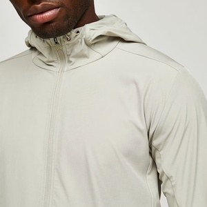 Chaqueta Deportiva Ligera Personalizada para <span class=keywords><strong>Hombre</strong></span>, <span class=keywords><strong>Cortavientos</strong></span> Softshell con Cremallera Completa y Capucha, Transpirable, para Gimnasio y Fitness - Product Image 2