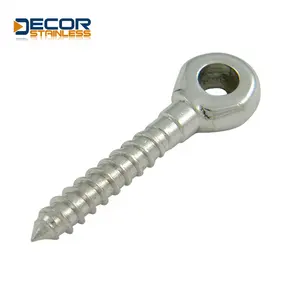 New Arrival Wholesale 316/304 Stainless Steel Accessories Stamped Head Eye Bolt With Wood Screw 4*45