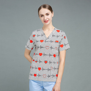 2023 stampa uniforme da infermiera Top manica corta medico Casual scrub uniformi da donna e da uomo uniformi chirurgiche ospedaliere - Product Image 1