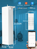 Motor para Cortinas Eléctricas Tuya ZigBee, Alimentado por Batería de 4800mAh, Ultra Silencioso, Control Inteligente por Aplicación, Control por Voz con Alexa y Google Home