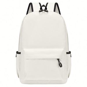 2025 New <b>Simple</b> Solid Color <b>Backpack</b> Learning <b>Backpack</b> Leisure Travel <b>Backpack</b> Wholesale - Product Image 6