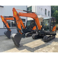 Mini-excavatrice compacte DX60E pour entrepreneurs individuels, corps léger, travaux de terrassement de petite envergure
