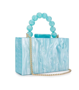 Colorful luxury brand acrylic handbag, marble evening <b>dress</b> <b>bag</b>, women's wallet, wedding <b>bag</b> - Product Image 2