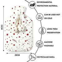 Bouillotte Réutilisable Chaude et Douce pour l'Hiver avec Housse en Peluche et Masque de Sommeil Occultant – Ensemble 1000/2000ML