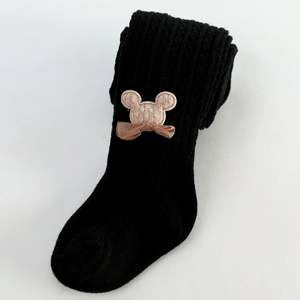 Çocuk külotlu sonbahar yeni bebek kız tozluk penye pamuk çift iğne bebek açık dosya pantolon tayt - Product Image 6