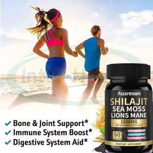 Cápsulas de Shilajit y Musgo Marino Ausreson OEM, Suplemento de Ashwagandha y Shilajit, Cápsulas de Shilajit, Melena de León y Musgo Marino - Product Image 3