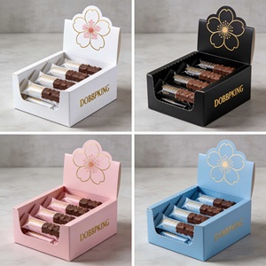Présentoir de comptoir promotionnel en carton personnalisé, support de table à niveaux pour sachets de thé, bonbons, biscuits, snacks, serviettes, vente au détail - Product Image 2
