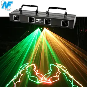 Hot Sale Stage Lighting 4 Lens Beam RGB dmx control LED Laser projector for DJ Party Outdoor indoor Concert stage