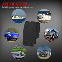 Bouchons vierges interrupteur à bascule 12 V 20Amp, 2 broches SPST Marine 12 volts étanche interrupteur à bascule robuste marche/arrêt pour voiture bateau RV camion