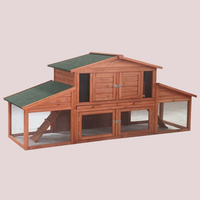 LY Promotion Chaude : Poulailler/Cage en Bois Écologique pour Poules, Canards et Lapins, à Double Étage avec Boîte à Œufs pour Jardin Extérieur