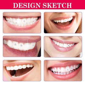 Kit Fai-da-Te per Diamanti Dentali, <span class=keywords><strong>Set</strong></span> di Materiali per Incollaggio, Collante Fotopolimerizzabile, Gel Blu Composito, Kit per Diamanti Dentali - Product Image 6