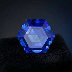 Zafiro Sintético Creado en Laboratorio, Corte Hexagonal, Gema de Zafiro Azul Sintético, Piedra Suelta para Joyería - Product Image 1