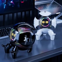 Altavoz Inteligente Multifuncional con IA, Elegante Altavoz Portátil con Audio TWS Interconectado, Radio FM, Pantalla de Reloj, Altavoz Mech Monster
