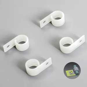 3.2mm-25.4mm Plastic Nylon R Type Cable Clamp P Type Cable Clip With Screw Mount
