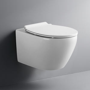 <span class=keywords><strong>WC</strong></span> suspendu au mur, design flottant avec réservoir encastré, toilettes compactes sans rebord, modernes et gain de place pour la salle de bain - Product Image 3