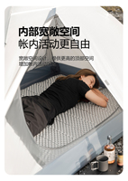 Tente de camping double couche une chambre quatre saisons avec jupe de protection contre la neige, abri imperméable pour la randonnée en plein air