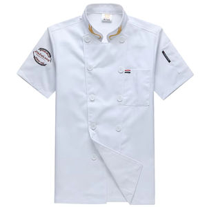 Catering Chef giacca <span class=keywords><strong>da</strong></span> <span class=keywords><strong>lavoro</strong></span> <span class=keywords><strong>abiti</strong></span> <span class=keywords><strong>da</strong></span> uomo a maniche corte vestiti estivi Hotel <span class=keywords><strong>ristorante</strong></span> mensa pasticceria cucina vestiti <span class=keywords><strong>da</strong></span> cuoco - Product Image 5