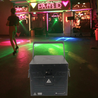 Lampu Laser LED RGB, 5W RGB LED Laser lampu DMX512 IP20 tubuh besi merah hijau biru pencahayaan panggung untuk pesta Disco liburan pernikahan Beam Scan