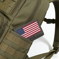 Set Hadiah OEM Dompet Kartu Kulit PU Anti RFID dengan Embos Bendera USA, Minimalis Tipis untuk Saku Depan, Dompet Kartu Kredit Custom