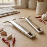 Poignée de cuisson en acier inoxydable Guanrun L1 moulée sous pression, surface polie miroir, détachable et remplaçable, compatible four pour casseroles de cuisine