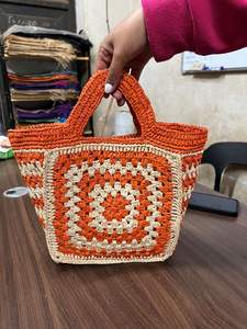 Lindo Bolso pequeño 100% PAJA de rafia totalmente hecho a mano ecológico hecho en Madagascar - Product Image 5