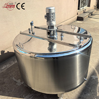 HUATAI Machine de pasteurisation du lait de 1000 litres, cuve de mélange industrielle chauffée à la vapeur pour ingrédients lait, crème glacée, café