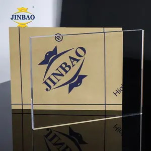 JINBAO kustom perspex tahan gores tertanam besar bening tidak dapat pecah kaca akrilik