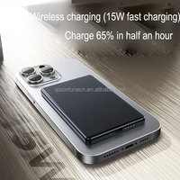 Cargador Portátil Magnético Inalámbrico de 5000mAh, Carga Rápida PD de 20W, Ultra Delgado, de Aleación de Aluminio, con Pantalla LED