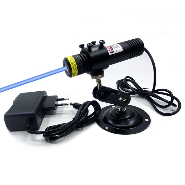 Waterproof IP67 D22mm 405nm Dot/Line/Cross Line 10mW~200mW Blue Violet Glass Lens Laser Module (with Adapter&Bracket)