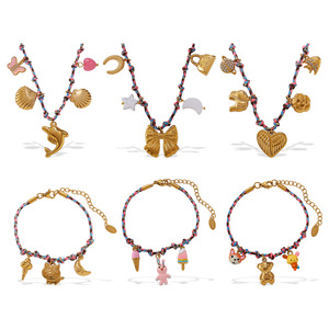 Conjunto de Pulseras de Moda con Dijes Coloridos, Cuerda y Colgante de Dibujos Animados, Regalo de Joyería para Mujer - Product Image 5
