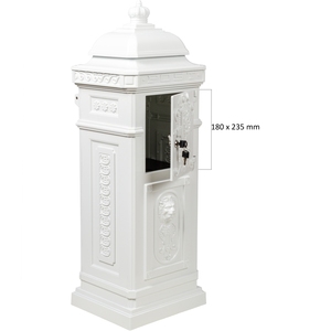 Boîte aux lettres extérieure autoportante en aluminium, étanche et antivol, avec grande capacité de dépôt de courrier pour usage résidentiel - Product Image 4