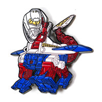 Nueva figura de acción, modelo de Robot transformado, Pin esmaltado, pines personalizados de fundición a presión, insignias con logotipo de Metal