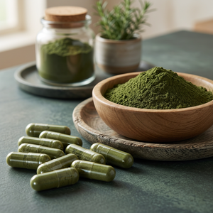 Capsules de poudre de feuilles de Moringa avancées 0,5g 120 unités, qualité alimentaire, extraits naturels de solvants, qualité supérieure, à base de plantes, en flacon - Product Image 1