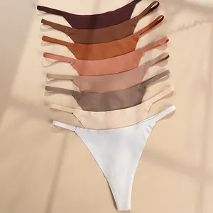 Culotte femme glace soie tongs G-string sous-vêtements dames sans couture femme Lingerie Sexy t-back femme sous-vêtements - Product Image 4