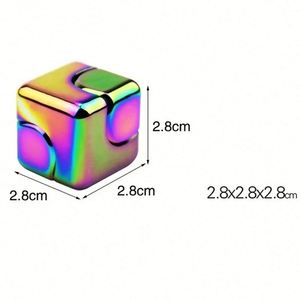 Spinner à doigts en alliage en forme de cube, à rotation infinie, anti-stress et anti-anxiété, jouet unisexe - Product Image 2