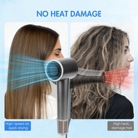 Kit d'outils de coiffage professionnel haute vitesse : Sèche-cheveux, brosse rotative à air chaud, lisseur, boucleur, fer à friser et ioniseur négatif