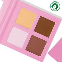 Poudre bronzante pour le visage imperméable à haute couverture complète Palette de contour végétalienne sans cruauté aux animaux Marque privée Palette de contour de poudre pressée