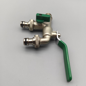 1/2'' And 3/4'' Double <strong>Bibcock</strong> For Washing Machine Water Tap , Garden Outdoor Brass <strong>Bibcock</strong> Tap