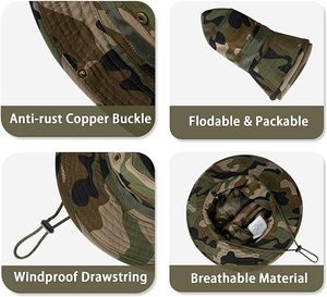 UPF 50 + <span class=keywords><strong>Boonie</strong></span> Cap Đảo Ngược Mùa Hè Đi Bộ Đường Dài Câu Cá Ngụy Trang Chuyển In Ấn Ngư Dân Rộng Rim Xô <span class=keywords><strong>Hat</strong></span> Cho Nam Giới - Product Image 2