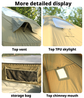 Tente d'extérieur gonflable de glamping, dôme géodésique étanche, tente de camping, tente gonflable pop-up, chapiteau de luxe, tente chaude