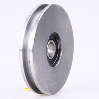 Rouleau de poulie à gorge 128U en acier inoxydable pour portail coulissant, roulement à billes, poulie à câble métallique, OEM, résistant à l'usure, durable