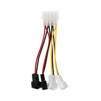 Câble répartiteur Molex 4 broches, faisceau de câbles, adaptateur d'alimentation ventilateur 2 broches 24AWG UL1007 VW-1 personnalisé pour alimentation d'ordinateur