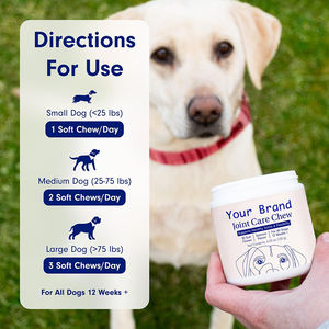 Masticables para la salud de la cadera y las articulaciones del perro con glucosamina MSM y sulfato de condroitina, absorción rápida segura, compatible con articulaciones para todas las razas - Product Image 3