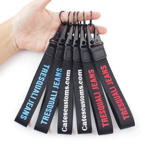 Custom Logo <b>Lanyard</b> Keychain Silk Screen Printing for Woven Embroidered Short Wrist <b>Lanyards</b> With Logo Custom Eagle Hook - Product Image 1