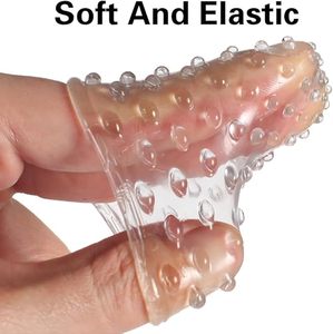 2 Stück <span class=keywords><strong>Finger</strong></span> Ärmel Vagina Klitoris Nippel G-Punkt Stimulator Anal Expander Wieder verwendbares Sex <span class=keywords><strong>Massage</strong></span> gerät Modell QY-SJT108 OEM/DEM Marke - Product Image 4