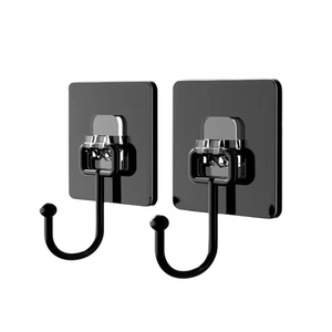 Stainless Steel <b>Wall</b> Mounted Hooks Rectangle Minimalist Design Removable Adhesive Hanger for Bathroom Towel Robe <b>Storage</b> - Product Image 5