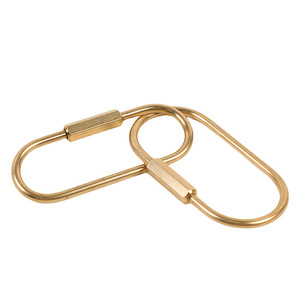 Brass Oval <b>Key</b> Ring Screw Type Minimalist Nordic Design Car Keychain Metal <b>Key</b> <b>Chain</b> - Product Image 1